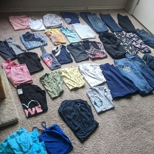 Medium shirts and size 8 _ 6 jeans, skirt, tanktop
